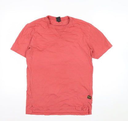 G-Star Raw Men's Red XS Crew Neck Cotton T-Shirt