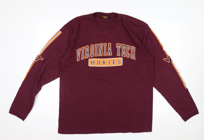 NCC Gold Apparel Men’s Red Long Sleeve Virginia Tech T-Shirt L