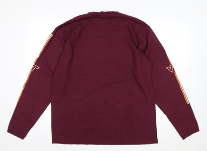 NCC Gold Apparel Men’s Red Long Sleeve Virginia Tech T-Shirt L