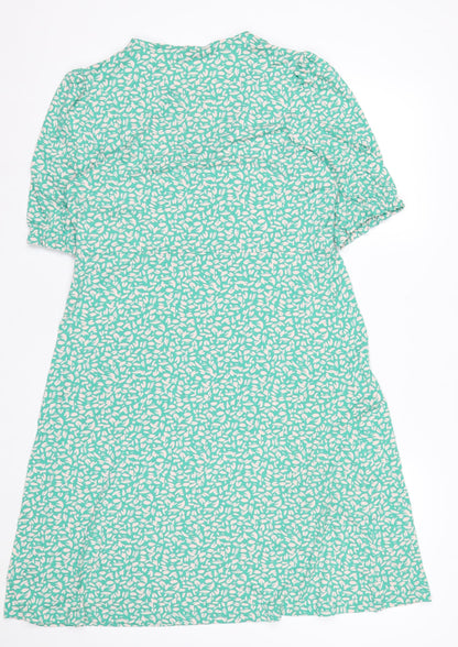 Marks and Spencer Women’s Green Floral A-Line Long Dress Size 14