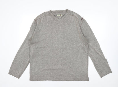 Ted Baker Men’s Grey V-Neck Long Sleeve Knit Top Size L
