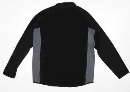 TOG24 Men's Black Fleece 1/4 Zip Pullover Sweatshirt Size L