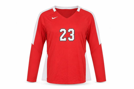 Nike Women's Red Long Sleeve Volleyball Jersey Top Size L