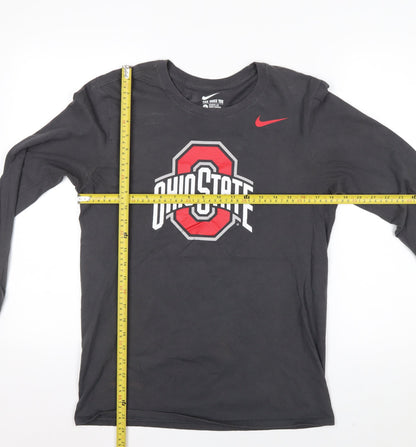 Nike Men's Black Ohio State Long Sleeve Athletic Cut T-Shirt Size S