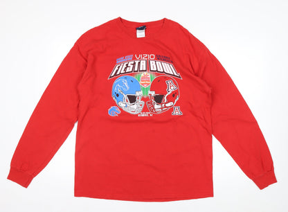 Blue 84 Men's Red Fiesta Bowl Long Sleeve Graphic T-Shirt Size L