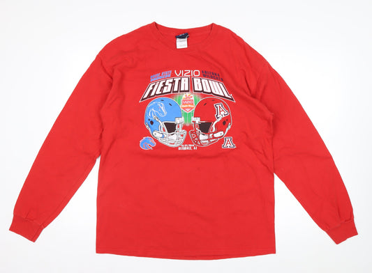 Blue 84 Men's Red Fiesta Bowl Long Sleeve Graphic T-Shirt Size L