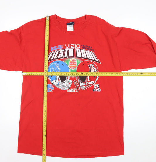 Blue 84 Men's Red Fiesta Bowl Long Sleeve Graphic T-Shirt Size L