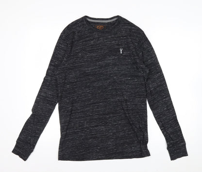 Next Men’s Grey Long Sleeve Crew Neck Cotton Blend Top Size S