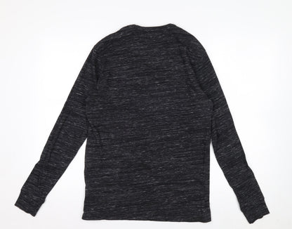Next Men’s Grey Long Sleeve Crew Neck Cotton Blend Top Size S