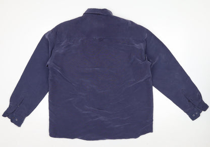 Thomas Browne Men's Blue Long Sleeve Button-Up Shirt Size L