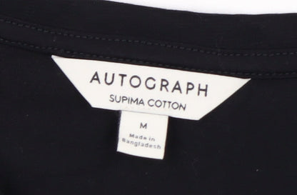 Marks and Spencer Autograph Men's Black Supima Cotton Crew Neck T-Shirt M