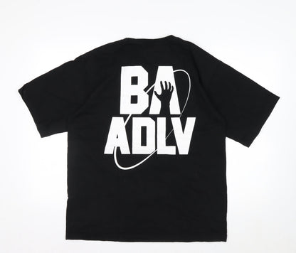 acmé de la vie ADLV Black Men's Graphic Print Cotton T-Shirt L