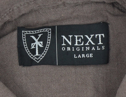 Next Originals Men's Brown Short Sleeve Polo Shirt Size L