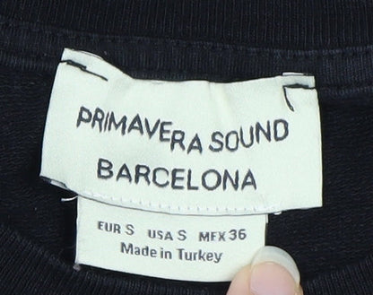 Primavera Sound Barcelona Men's Black Graphic Music T-Shirt Size S
