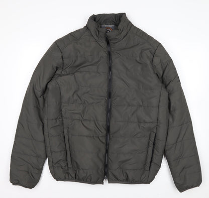 Brave Soul Men's Green XL Puffer Jacket Outdoor Style