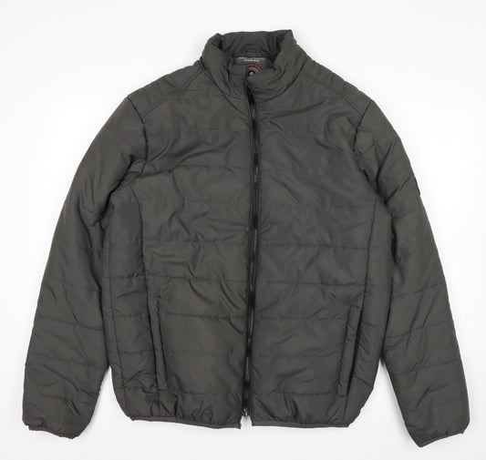 Brave Soul Men's Green XL Puffer Jacket Outdoor Style