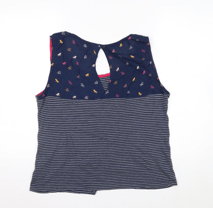 Weird Fish Women's Blue Striped Tank Top Size 18 Cotton Blend