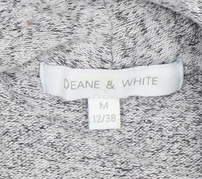 Deane & White Women's Grey Wrap Blouse Size M Long Sleeve