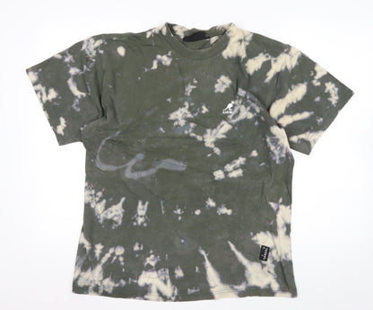 Kangol Men’s Green Tie-Dye Cotton Crew Neck T-Shirt Size M