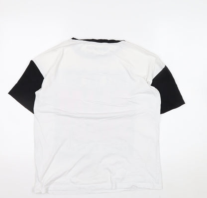 Eminem Mens White Black Slim Shady Graphic T-Shirt Size S
