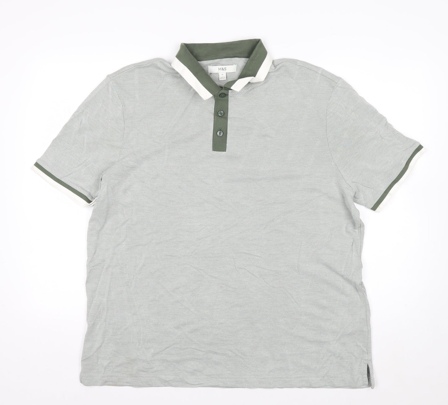 Marks and Spencer Men’s Grey XL Modal Blend Polo Shirt