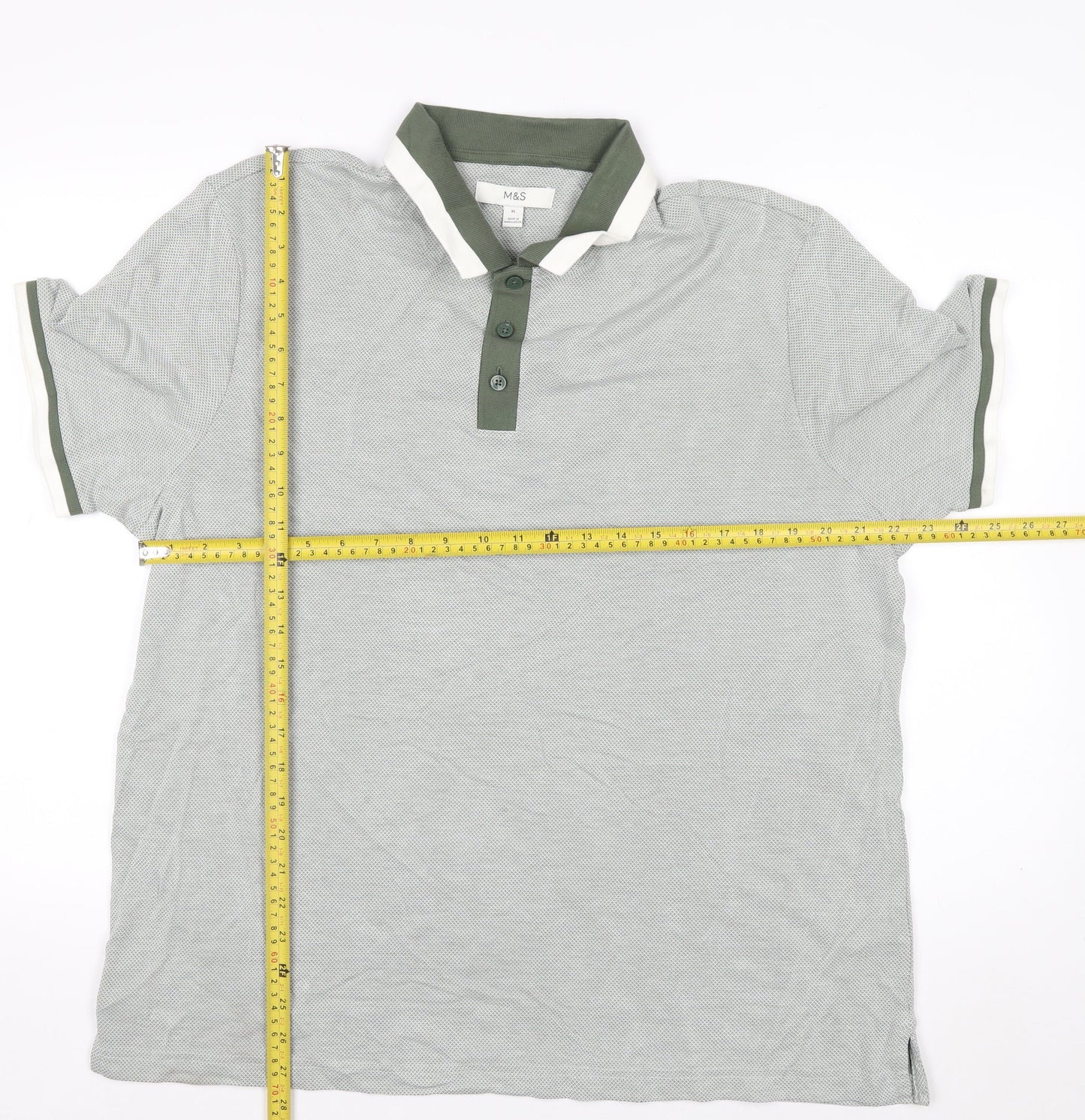 Marks and Spencer Men’s Grey XL Modal Blend Polo Shirt