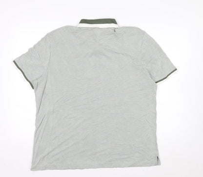 Marks and Spencer Men’s Grey XL Modal Blend Polo Shirt