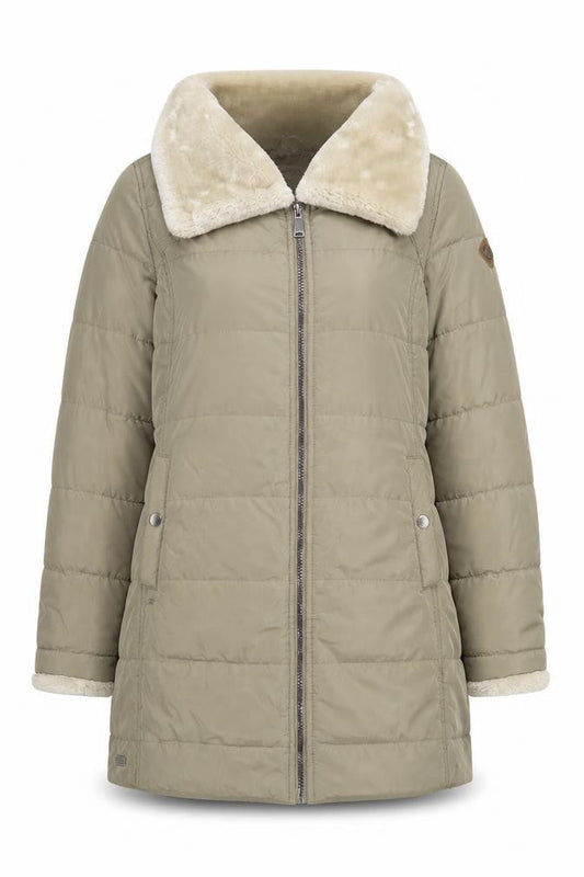 Regatta Women's Beige Puffer Jacket Size 12 Lined Winter Coat