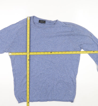 Zara Man Blue Cotton Crew Neck Men’s M Pullover Jumper