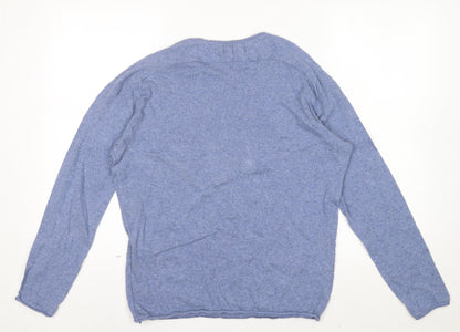 Zara Man Blue Cotton Crew Neck Men’s M Pullover Jumper