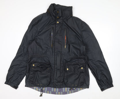 Boden Men's Black Parka Jacket L Water Resistant Cotton Outdoor