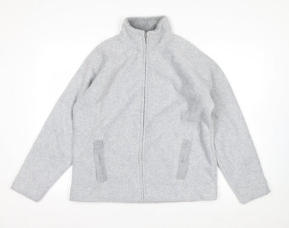 ISLE Women’s Grey Fleece Full Zip Jacket Size 14 Regular Fit