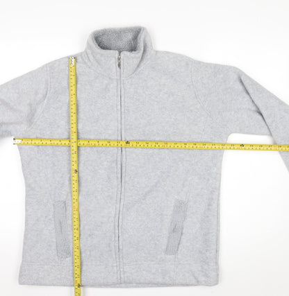 ISLE Women’s Grey Fleece Full Zip Jacket Size 14 Regular Fit