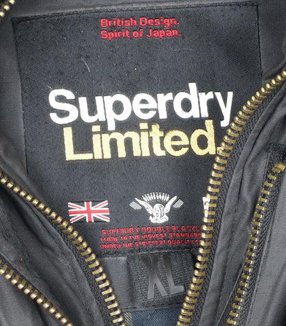 Superdry Men’s Black XL Waxed Cotton Hooded Parka Jacket