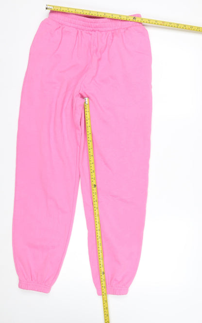 New Look Womens Pink Jogger Sweatpants Size 12 Cotton Blend