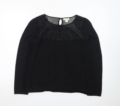 Monsoon Women’s Black Knit Pullover Jumper Size 12