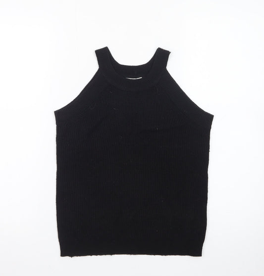 Brave Soul Women’s Black Halter Knit Tank Top Size M