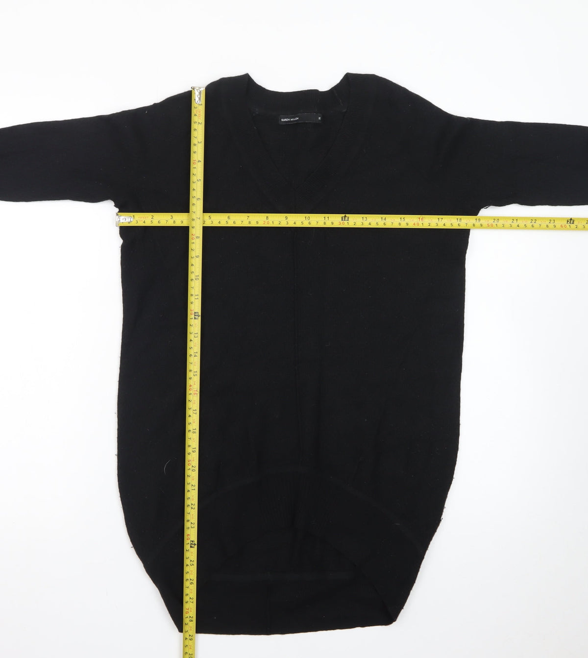 Karen Millen Women's Black XS V-Neck Knit Pullover Jumper