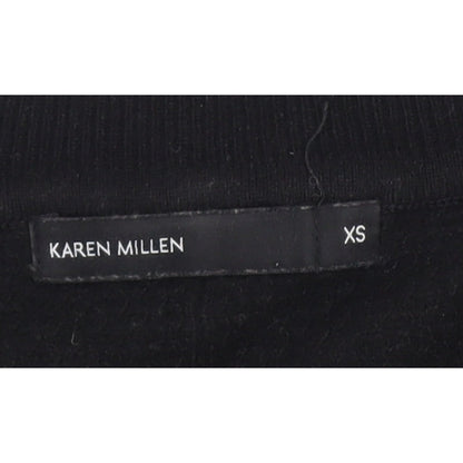 Karen Millen Women's Black XS V-Neck Knit Pullover Jumper