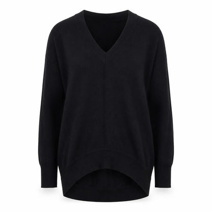 Karen Millen Women's Black XS V-Neck Knit Pullover Jumper
