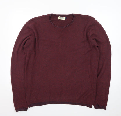 Jack & Jones Men's Red Knit Pullover Jumper Size M