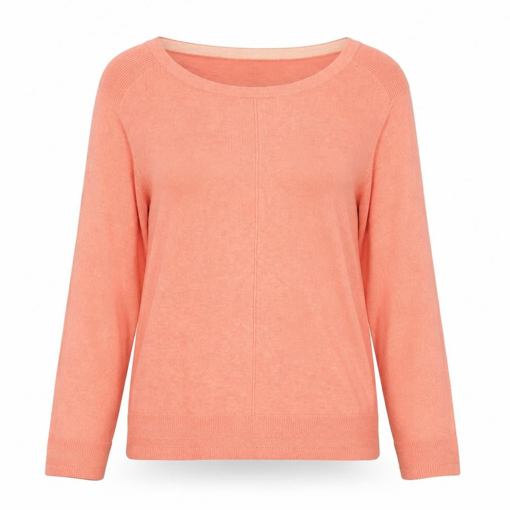 White Stuff Women's Pink Cotton Crew Neck Jumper Size 14