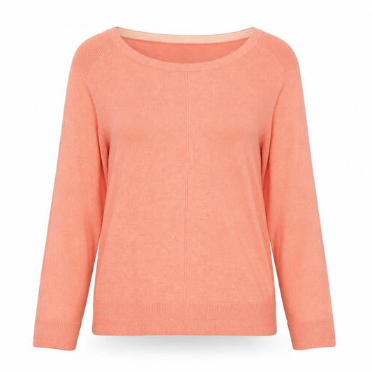 White Stuff Women's Pink Cotton Crew Neck Jumper Size 14