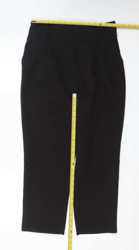 New Look Women Black Tapered Stretch Trousers Size 12