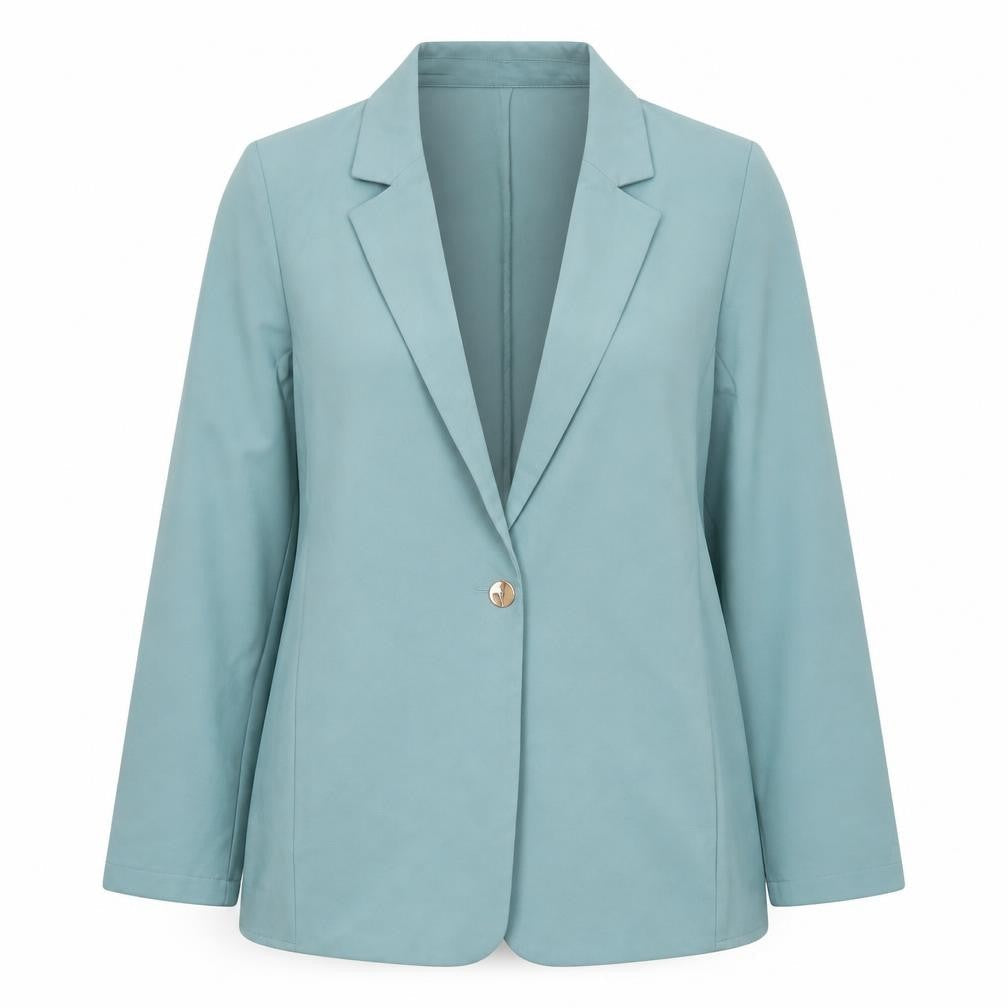 Next Women Blue Single Breasted Blazer Jacket Size 14 Polyester Blend
