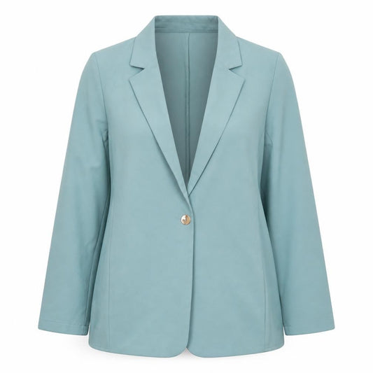 Next Women Blue Single Breasted Blazer Jacket Size 14 Polyester Blend