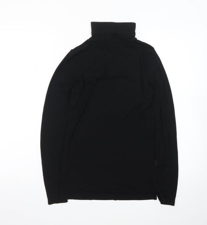 Marks and Spencer Women Black Roll Neck Long Sleeve Heatgen Top Size 14