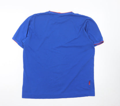 Slazenger Men's Blue Short Sleeve Cotton T-Shirt Size M