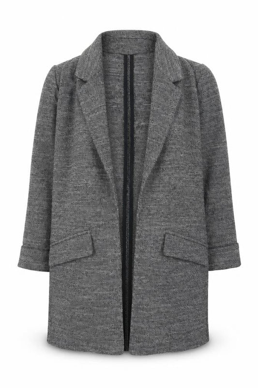 Warehouse Women Grey Longline Knit Cardigan Size 10