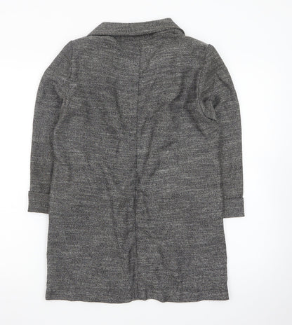 Warehouse Women Grey Longline Knit Cardigan Size 10